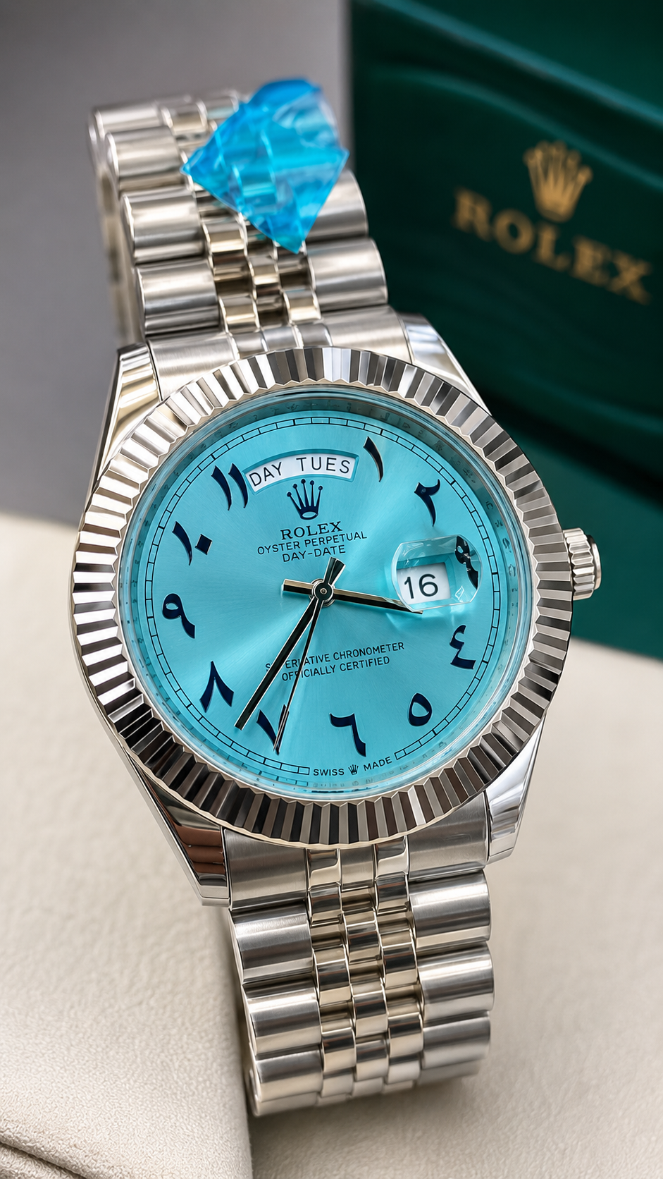Luxury Arabic Dial Silver Watch