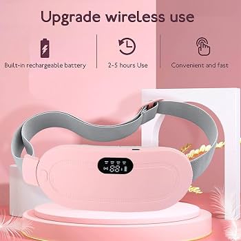 Wireless Period Cramp Relief Heating & Massage Belt | Rechargeable Menstrual Pain Relief Belt
