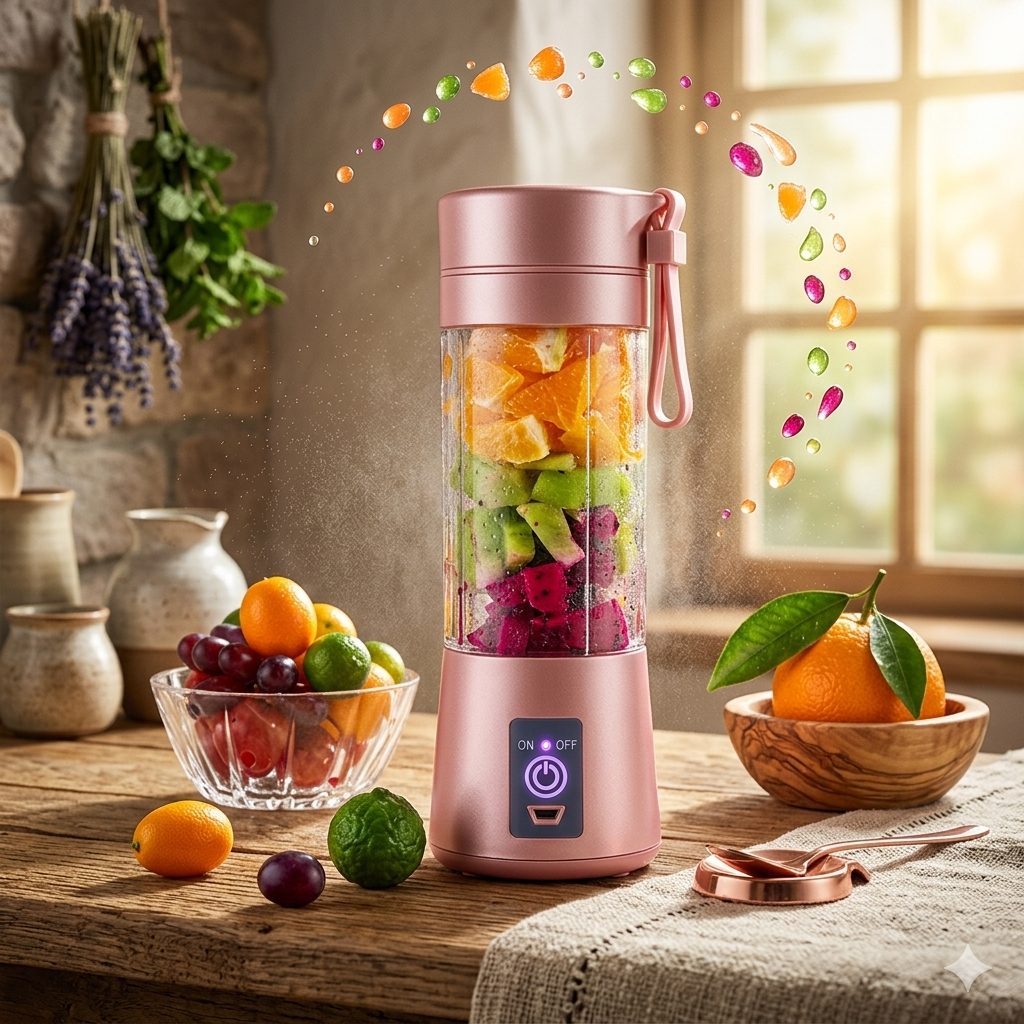 Portable Mini Juicer Blender – USB Rechargeable Smoothie Maker for Fruits & Shakes