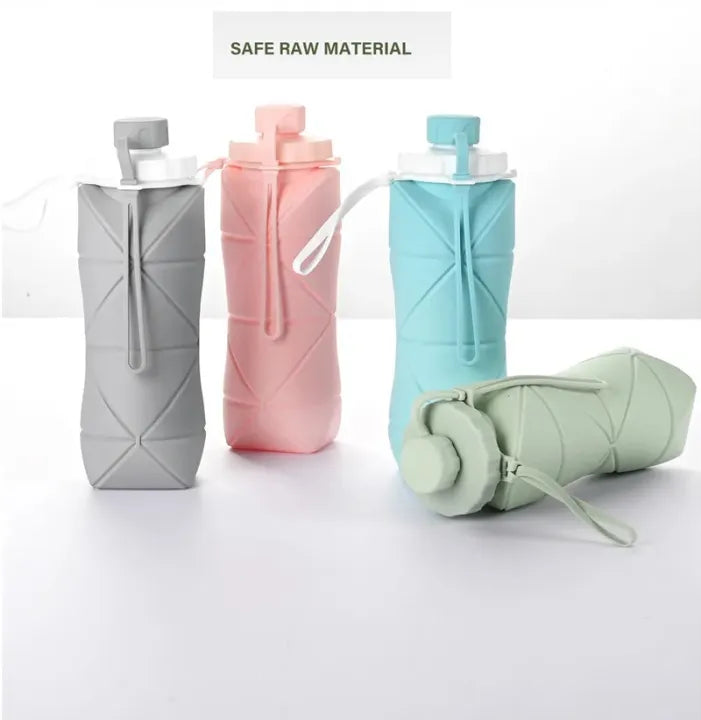 Portable Silicone Folding Water Bottle 600ml