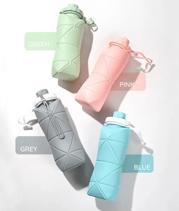 Portable Silicone Folding Water Bottle 600ml