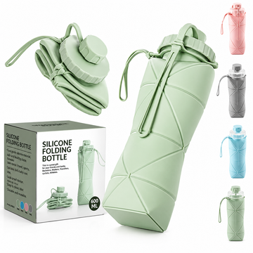 Portable Silicone Folding Water Bottle 600ml