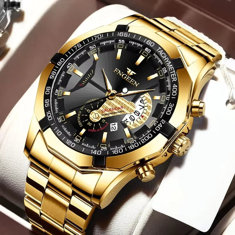 Golden Chronograph Watch