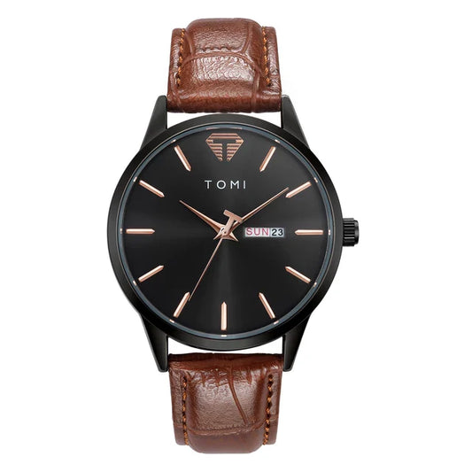 Classic Black Leather Watch