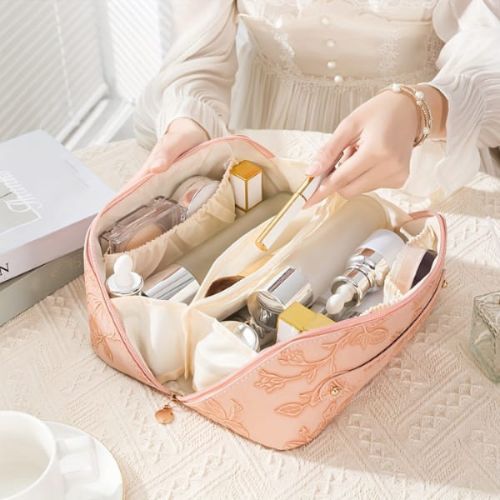 Premium Makeup Pouch Organizers Portable Cosmetic Bag for Women