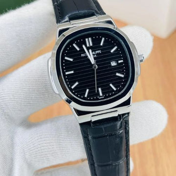 TIMOORA Prestige Leather Men's Watch – Black Dial