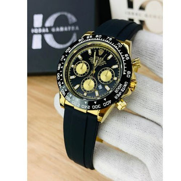 Timoora Elite Chronograph Style Men's Watch – Black & Gold