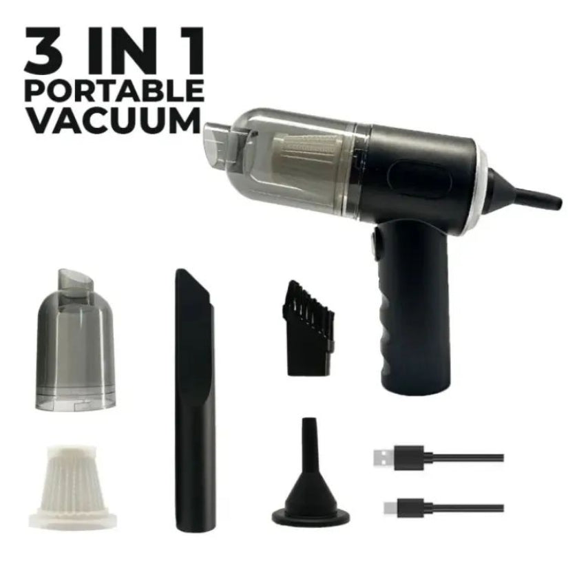 3-in-1 Portable Vacuum Cleaner – Wireless, Rechargeable & Multifunctional Dust Remover