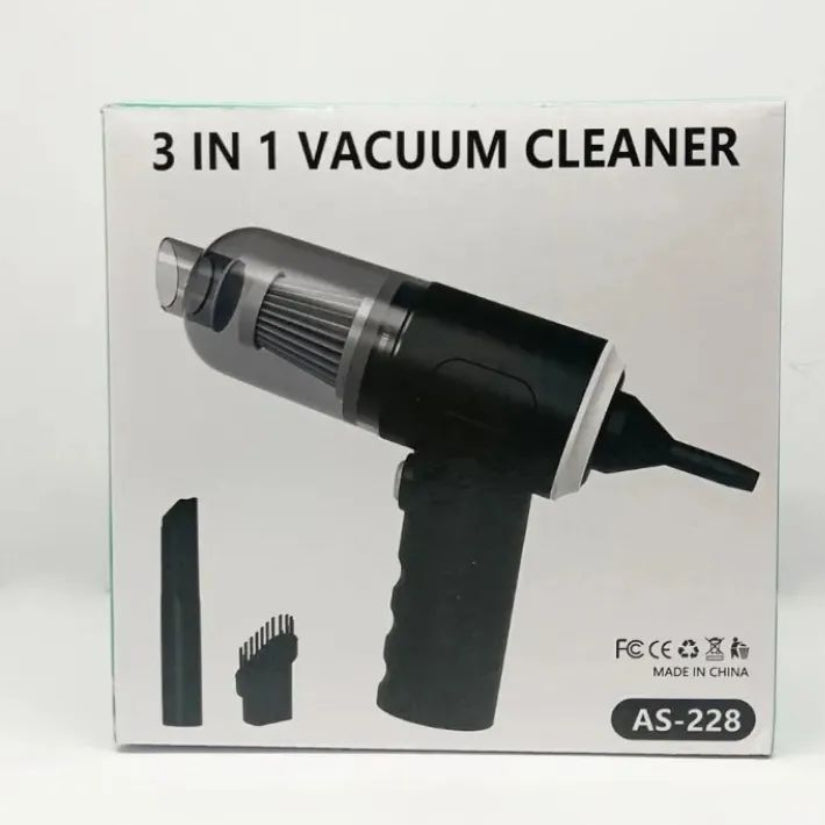 3-in-1 Portable Vacuum Cleaner – Wireless, Rechargeable & Multifunctional Dust Remover