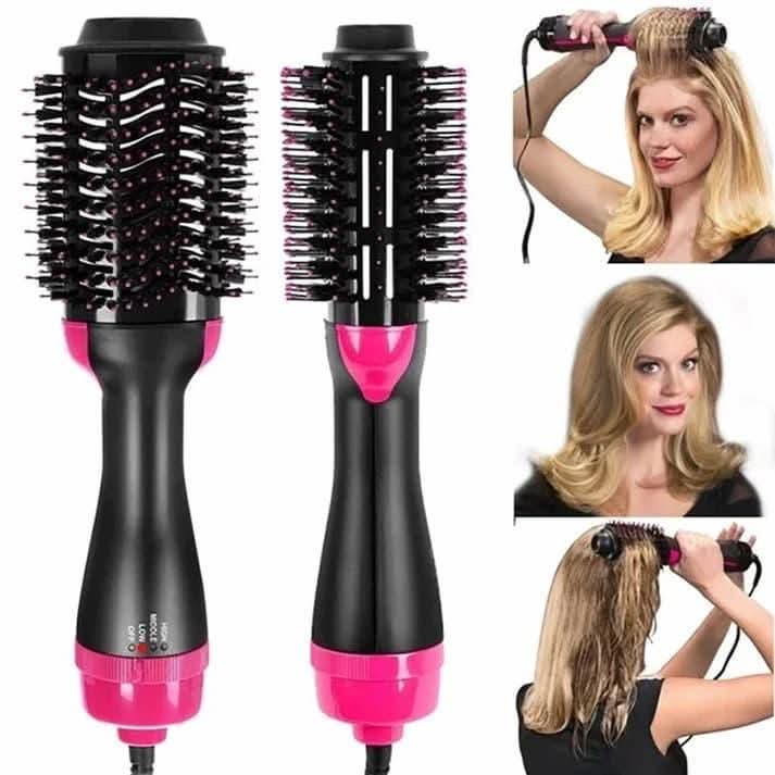 Hot Air Brush 3-in-1 – Hair Dryer, Straightener, Curler & Styling Comb