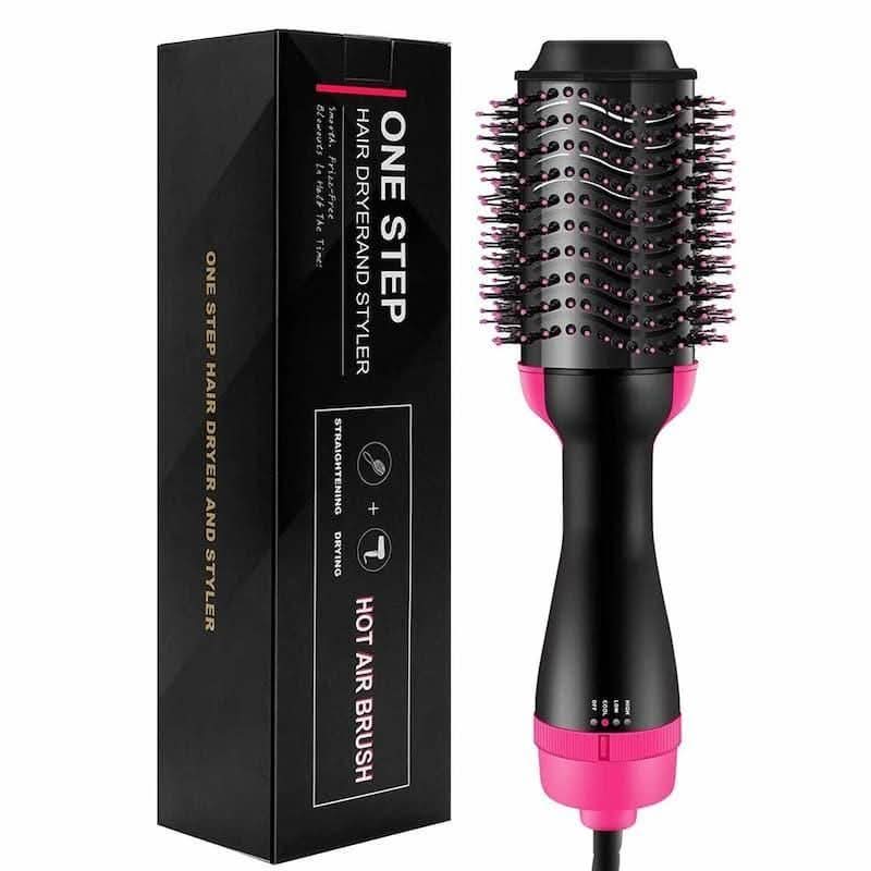 Hot Air Brush 3-in-1 – Hair Dryer, Straightener, Curler & Styling Comb