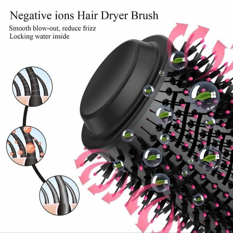 Hot Air Brush 3-in-1 – Hair Dryer, Straightener, Curler & Styling Comb
