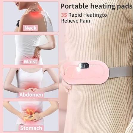 Wireless Period Cramp Relief Heating & Massage Belt | Rechargeable Menstrual Pain Relief Belt